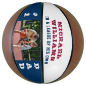 写真パーソナライズされた#1彼自身のリーグのパパ バスケットボール (縦)