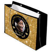 写真パーソナライズされた、50誕生日抱き枕、彼女 ラージペーパーバッグ (正面アングル)