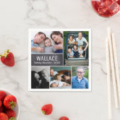 写真パーソナライズされた、Chalkboard、ファミリー懇親会 スタンダードカクテルナプキン (インサイチュ)