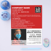写真パーソナライズされた、EMT、救急医療隊員 チラシ (シングル)