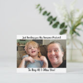 写真パーソナライズされた「I 恋しく思 YOU」ことわざこんにちは ポストカード (スタンド正面)