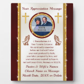 写真パーソナライズされた、Pastor Annovation Plakes フォトプラーク (正面)