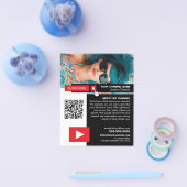 写真パーソナライズされた&QRコード, Youtube - Vlogger チラシ (シングル)