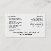 写真パーソナライズされた- Tree Surgery - Arborist 名刺 (裏面)