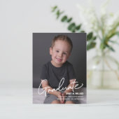 写真パーソナライズされたAnnoで幼稚園卒園 案内ポストカード (スタンド正面)