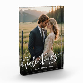 写真パーソナライズされたFirst Valentineモダン's day フォトブロック