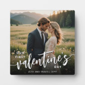 写真パーソナライズされたFirst Valentineモダン's day フォトプラーク (正面)