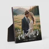 写真パーソナライズされたFirst Valentineモダン's day フォトプラーク (正面)