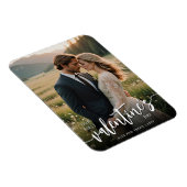 写真パーソナライズされたFirst Valentineモダン's day マグネット (右側)