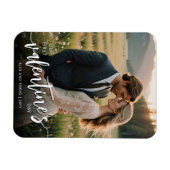 写真パーソナライズされたFirst Valentineモダン's day マグネット (横)