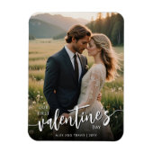 写真パーソナライズされたFirst Valentineモダン's day マグネット (縦)