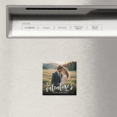 写真パーソナライズされたFirst Valentineモダン's day マグネット (インサイチュ (食洗機))