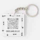 写真パーソナライズされたGiveaway受賞者Coco & Ollie キーホルダー (裏面)