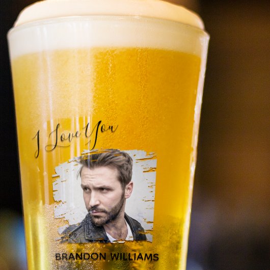 写真パーソナライズされたI Love You タンブラーグラス