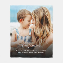 写真パーソナライズされたI Love You Moreフリースブランケット フリースブランケット