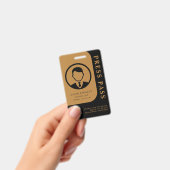 写真パーソナライズされたIDとQRコードでパスを押す バッジ (手持ち)