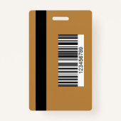 写真パーソナライズされたIDとQRコードでパスを押す バッジ (裏面)