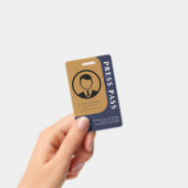 写真パーソナライズされたIDとQRコードでパスを押す バッジ (手持ち)