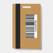 写真パーソナライズされたIDとQRコードでパスを押す バッジ (裏面)