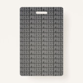 写真パーソナライズされたIDロゴジャーナリストPress Pass バッジ (裏面)