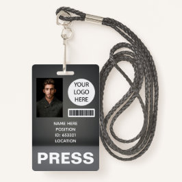 写真パーソナライズされたIDロゴジャーナリストPress Pass バッジ
