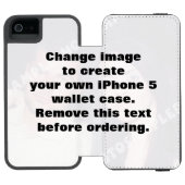 写真パーソナライズされたiPhone 5ウォレットケース。 Incipio iPhoneウォレットケース (フォリオオープン)