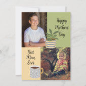 写真パーソナライズされたMom Ever最高の Coffee & Plant (正面)
