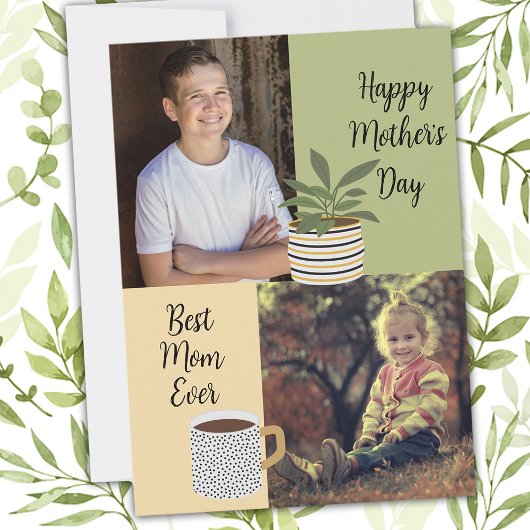 写真パーソナライズされたMom Ever最高の Coffee & Plant