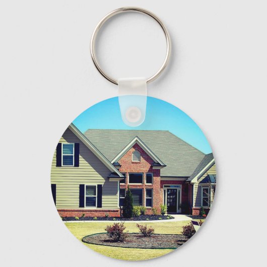 写真パーソナライズされたQRコードおよび/またはロゴと写真 キーホルダー (裏面)