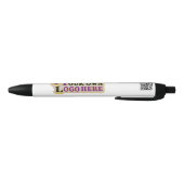 写真パーソナライズされたQRコードおよび/またはロゴ  黒ボールペン (ボトム)