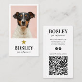 写真パーソナライズされたQRコードソーシャルメディアPet Star 名刺 (正面/裏面)
