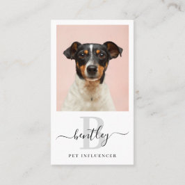 写真パーソナライズされたQRコードSNSモノグラム 名刺