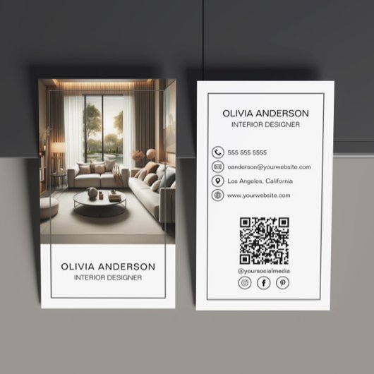 写真パーソナライズされたQRソーシャルメディアプロフェッショナル 名刺