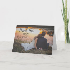 写真パーソナライズされたThank you Notes for 結婚の サンキューカード