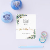 写真パーティーInstagramハッシュタグユーカリ緑 チラシ (シングル)