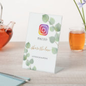 写真パーティーInstagramハッシュタグユーカリ 台座サイン (インサイチュ)