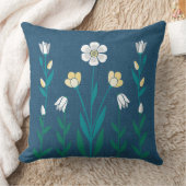 写真パーフェクトガーデンネイビーブルー クッション (ブランケット)