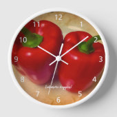 写真パーフェクトレッドピーパーズウォールクロック 壁時計 (正面)