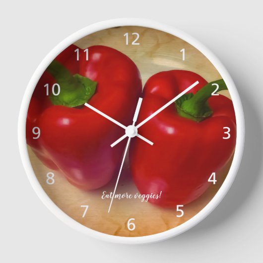 写真パーフェクトレッドピーパーズウォールクロック 壁時計 (正面)