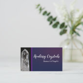 写真ヒーリングクリスタルテンプレート 名刺 (スタンド正面)