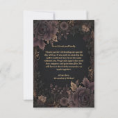 写真ビクトリアン王室のゴシ結婚ック サンキューカード (裏面)