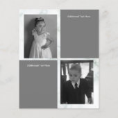 写真ビジネスあなたのロゴ灰色の大理石メニュー (裏面)