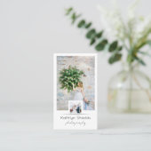 写真ビジネスカード | 縦型フォトカード 名刺 (スタンド正面)