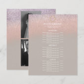 写真ビジネスグラデーショングリッターロゴ・メニュー (正面/裏面)