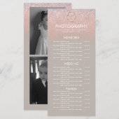 写真ビジネスグラデーショングリッターロゴ・メニュー メニュー (正面/裏面)