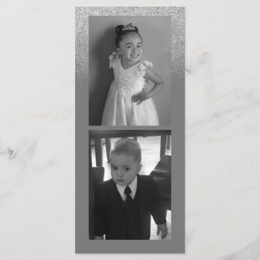 写真ビジネスシルバーグリッターグレーロゴ  メニュー (裏面)