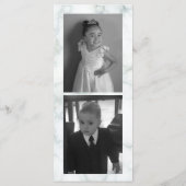 写真ビジネスロゴグレー大理石メニュー メニュー (裏面)