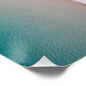 写真ビーチエステティックサンセットニュートラルピンク ポスター (コーナー)