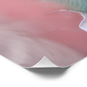 写真ビーチエステティックサンセットニュートラルピンク ポスター (コーナー)