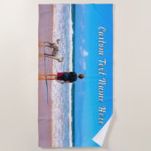 写真ビーチタオルカスタム文字名 ビーチタオル (正面)